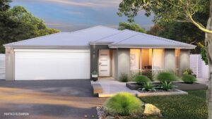 Portico-style home elevation, Perth house and land package