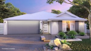 Traditional home facade, Perth house and land package