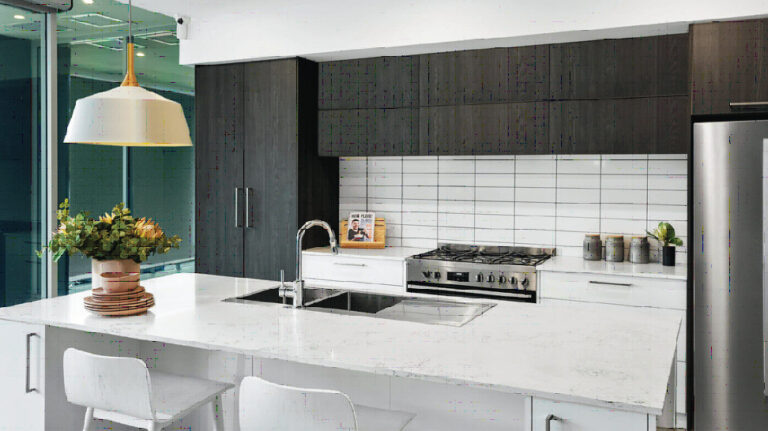 Designer Plus kitchen with stone benchtops and island bench