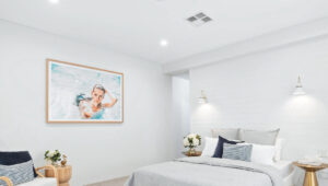 Ducted reverse cycle air conditioning in new home